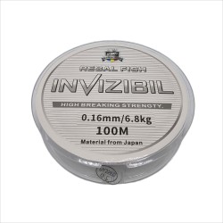 Fir monofilament pentru pescuit, Regal Fish, lungime 100 m, diametru 0.16 mm, 6.80 kg, culoare transparent